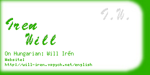 iren will business card